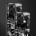 anti social social club dark edition back phone cover | glass case for vivo y16