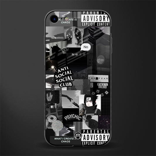 anti social social club dark edition glass case for iphone 7 image