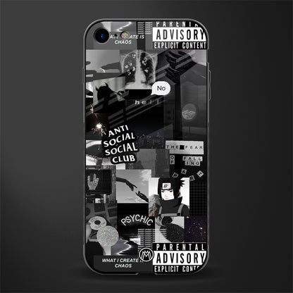 anti social social club dark edition glass case for iphone 8 image