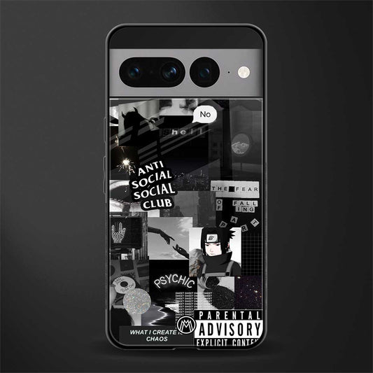 anti social social club dark edition back phone cover | glass case for google pixel 7 pro