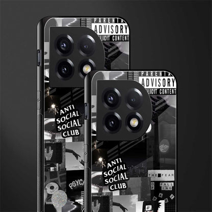 anti social social club dark edition back phone cover | glass case for oneplus 11