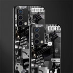 anti social social club dark edition back phone cover | glass case for oppo a74 4g
