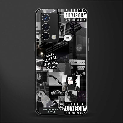 anti social social club dark edition back phone cover | glass case for oppo a74 4g