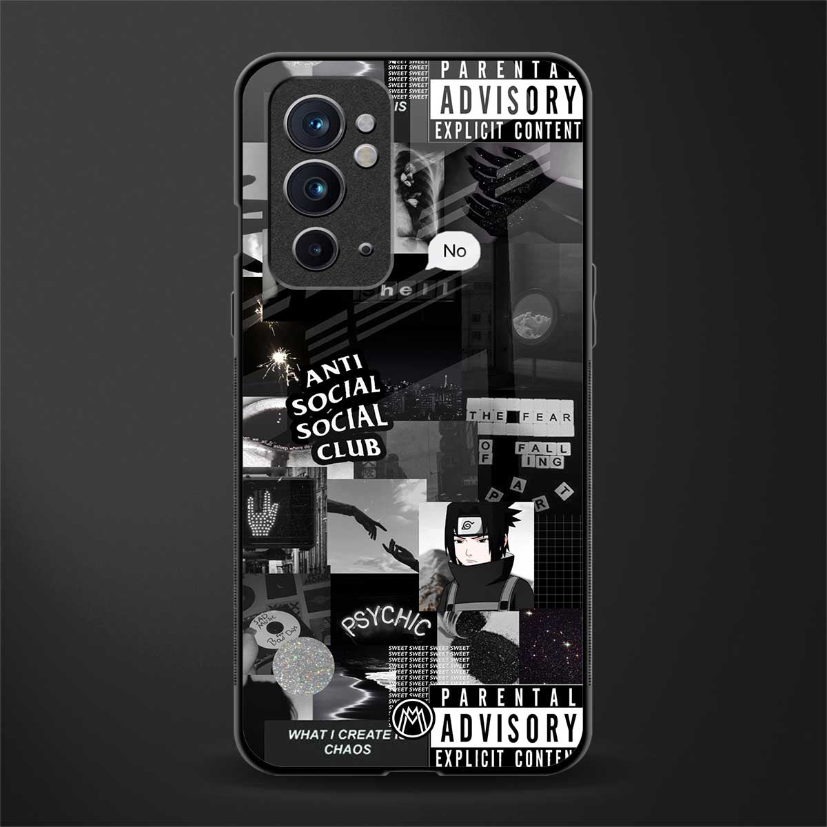 anti social social club dark edition glass case for oneplus 9rt image