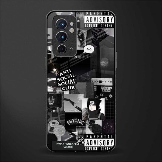 anti social social club dark edition glass case for oneplus 9rt image