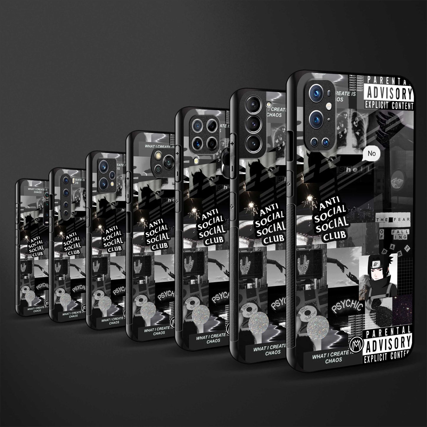 anti social social club dark edition glass case for samsung galaxy s9 image-3