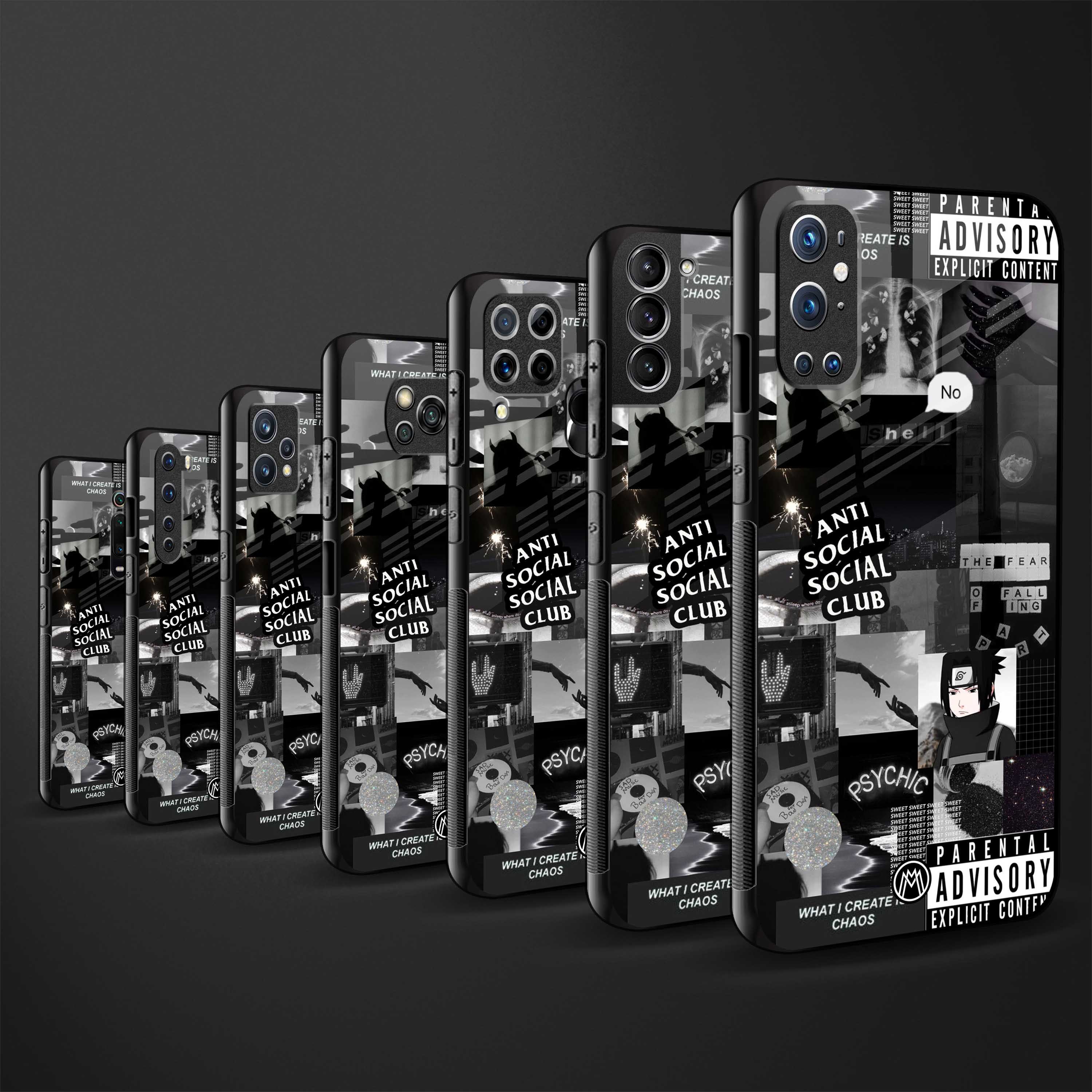 anti social social club dark edition glass case for oppo reno 4 pro image-3