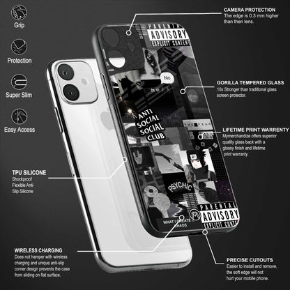 anti social social club dark edition glass case for iphone xs max image-4