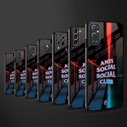 anti social social club back phone cover | glass case for oneplus 9