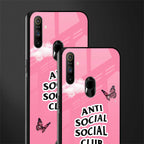 anti social social club pink edition glass case for realme narzo 10a image-2