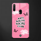 anti social social club pink edition glass case for realme narzo 10a image