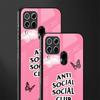 anti social social club pink edition glass case for realme c15 image-2