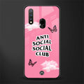 anti social social club pink edition glass case for vivo u20 image