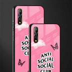 anti social social club pink edition glass case for vivo s1 image-2