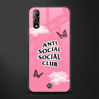 anti social social club pink edition glass case for vivo z1x image