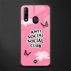 anti social social club pink edition glass case for vivo z1 pro image