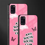 anti social social club pink edition glass case for samsung galaxy a31 image-2