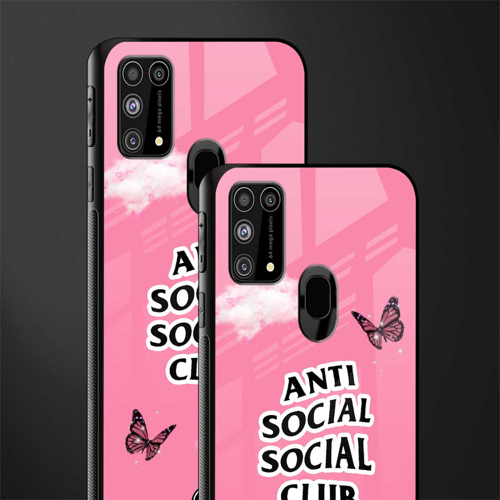 anti social social club pink edition glass case for samsung galaxy f41 image-2