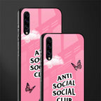 anti social social club pink edition glass case for samsung galaxy a30s image-2