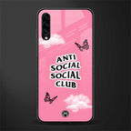 anti social social club pink edition glass case for samsung galaxy a30s image