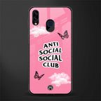 anti social social club pink edition glass case for samsung galaxy m10s image