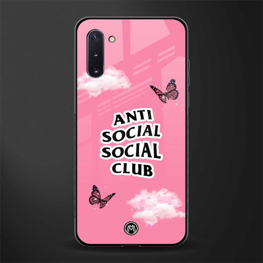 anti social social club pink edition glass case for samsung galaxy note 10 image