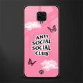 anti social social club pink edition glass case for poco m2 pro image