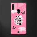 anti social social club pink edition glass case for redmi note 7 pro image