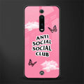 anti social social club pink edition glass case for redmi k20 pro image