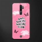 anti social social club pink edition glass case for oppo a9 2020 image