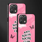 anti social social club pink edition glass case for mi 11 lite image-2