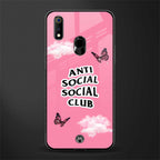 anti social social club pink edition glass case for realme 3 pro image
