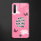 anti social social club pink edition glass case for realme x2 image