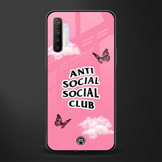 anti social social club pink edition glass case for realme x2 image