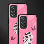 anti social social club pink edition glass case for poco m4 pro 5g image-2