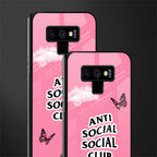 anti social social club pink edition glass case for samsung galaxy note 9 image-2