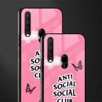 anti social social club pink edition glass case for vivo y12 image-2
