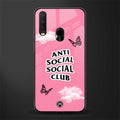 anti social social club pink edition glass case for vivo y12 image