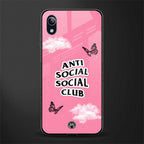anti social social club pink edition glass case for vivo y91i image