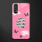 anti social social club pink edition glass case for realme 7 image