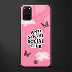 anti social social club pink edition glass case for samsung galaxy s20 plus image