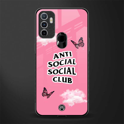 anti social social club pink edition glass case for oppo a53 image