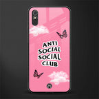 anti social social club pink edition glass case for redmi 9a image