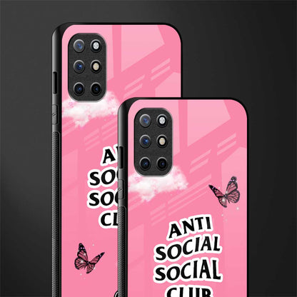 anti social social club pink edition glass case for oneplus 8t image-2
