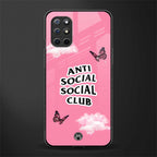 anti social social club pink edition glass case for oneplus 8t image