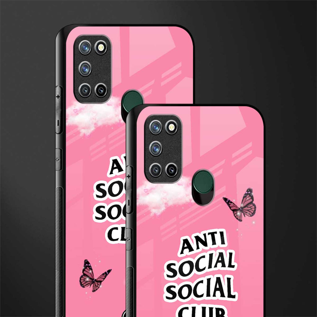 anti social social club pink edition glass case for realme 7i image-2