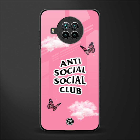 anti social social club pink edition glass case for mi 10i image