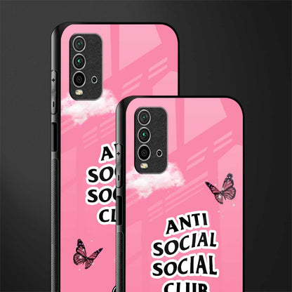 anti social social club pink edition glass case for redmi 9 power image-2