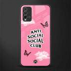 anti social social club pink edition glass case for redmi 9 power image
