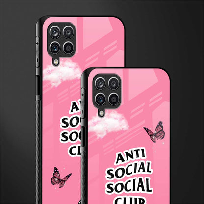 anti social social club pink edition glass case for samsung galaxy m42 5g image-2